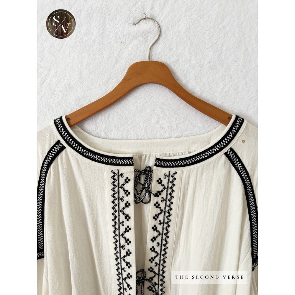 RD & Koko Free People Tallie Embroidered Cotton Tunic Size XL - Picture 3 of 9
